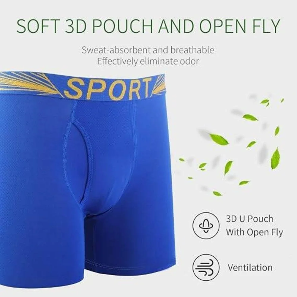 Set of 10 MSRP $40 Men's XL Boxer Briefs Mesh Sport Underwear Quick Dry 6